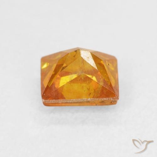 Esfalrita Naranja medio natural de 0.85 ct, Cuadrado, SI