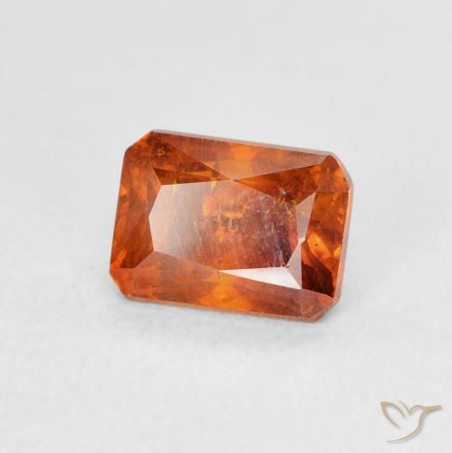 Esfalrita Ámbar naranja natural de 1.81 ct, Corte Octágono / Esmeralda, SI
