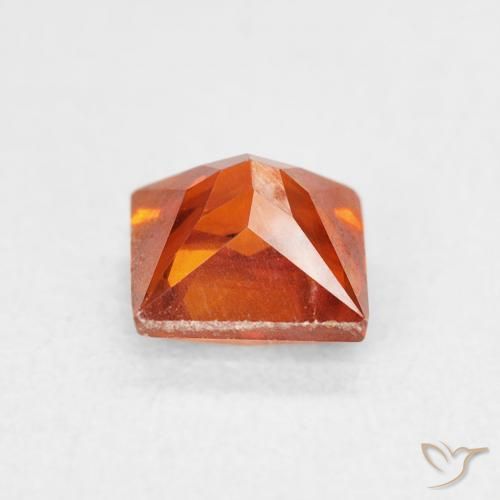 Esfalrita Naranja fuego natural de 1.08 ct, Cuadrado, SI