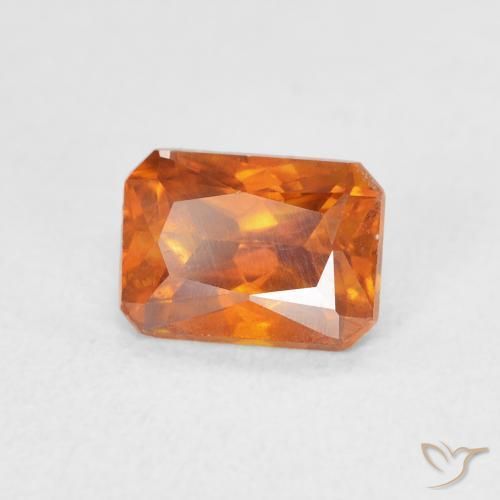 Esfalrita Naranja sidra natural de 1.36 ct, Corte Octágono / Esmeralda, SI