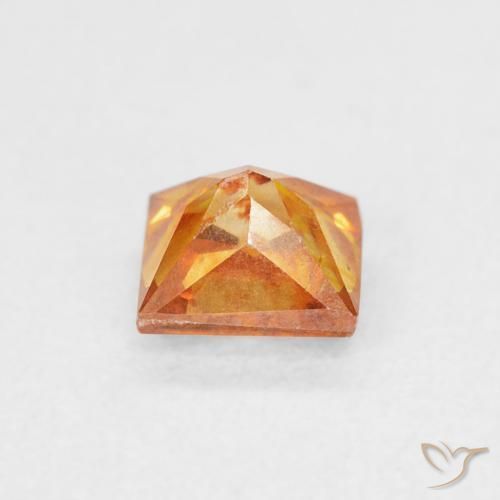 Esfalrita Naranja medio natural de 0.88 ct, Cuadrado, SI