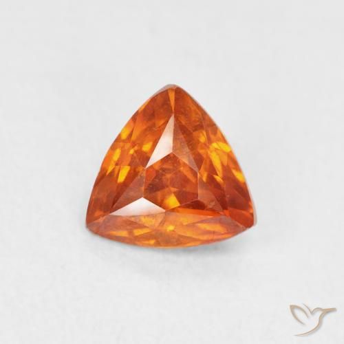 0.97ct Natural Naranja fuego Esfalrita, Trillón, SI