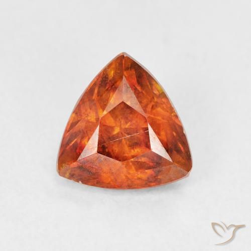1.59ct Natural Naranja medio esfalerita, Trillón, SI