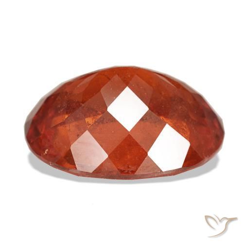 Esfalrita Rojo medio natural de 11.64 ct, Corte Óvalo, VS-SI