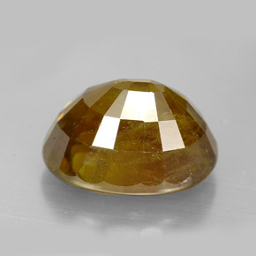 Esfena amarillo natural de 11,45 ct, corte óvalo, SI
