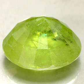 Esfena verde natural de 7,01 ct, corte redondo, SI
