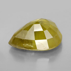 Esfena amarillo natural de 12,04 ct, en forma de pera, SI