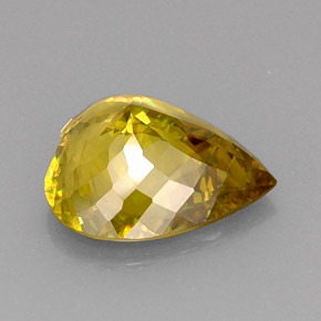 Esfena amarillo natural de 12,18 ct, forma de corazón, VVS
