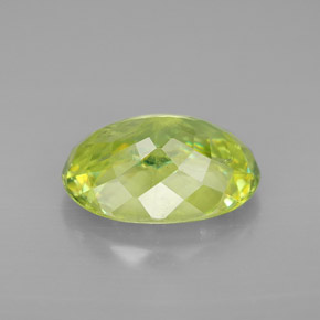 Esfena verde natural de 3,86 ct, corte óvalo, SI