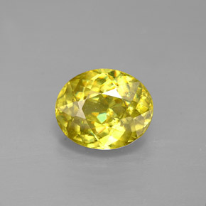 Esfena amarillo natural de 1,83 ct, corte óvalo, VS-SI