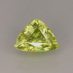 Esfena verde natural de 1,09 ct, trillón, VS
