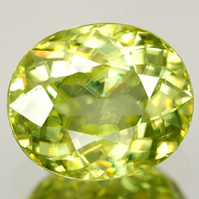 Esfena multicolor natural de 1,76 ct, corte óvalo, VVS