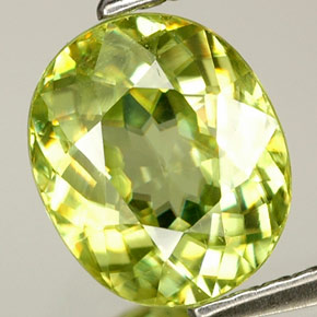 Esfena multicolor natural de 1,76 ct, corte óvalo, VVS