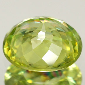 Esfena multicolor natural de 1,76 ct, corte óvalo, VVS