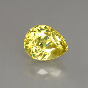Esfena amarillo natural de 1,46 ct, en forma de pera, VS