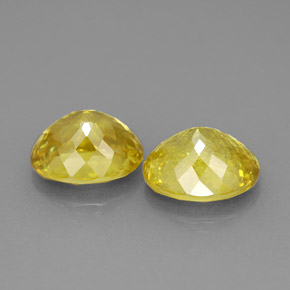 Gemas de esfena amarillo natural de  ct, corte óvalo, VS