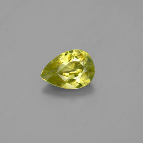 Esfena amarillo natural de 0,82 ct, en forma de pera, VVS-VS