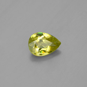 Esfena amarillo natural de 0,82 ct, en forma de pera, VVS-VS