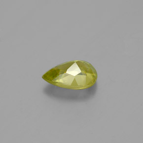 Esfena amarillo natural de 0,82 ct, en forma de pera, VVS-VS