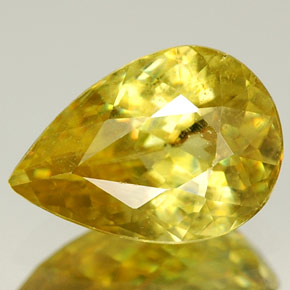 Esfena amarillo natural de 1,49 ct, en forma de pera, VVS-VS
