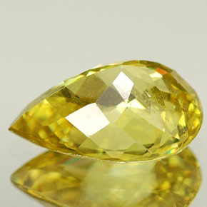 Esfena amarillo natural de 1,49 ct, en forma de pera, VVS-VS