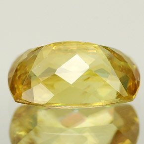 Esfena amarillo natural de 0,99 ct, corte cojín, VVS-VS