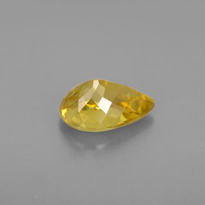 Esfena amarillo natural de 1,53 ct, en forma de pera, VS