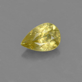 Esfena oro natural de 0,99 ct, en forma de pera, VS-SI
