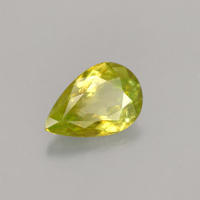 Esfena verde natural de 1,18 ct, en forma de pera, VS