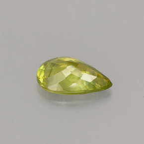 Esfena verde natural de 1,18 ct, en forma de pera, VS