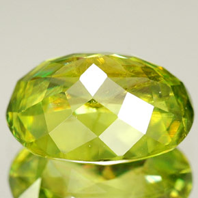 Esfena verde natural de 2,36 ct, corte óvalo, VVS-VS