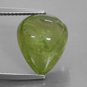 Esfena verde natural de 10,20 ct, transparente, transparente / translúcido