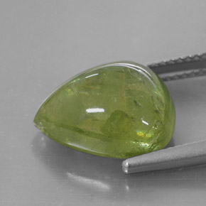 Esfena verde natural de 10,20 ct, transparente, transparente / translúcido