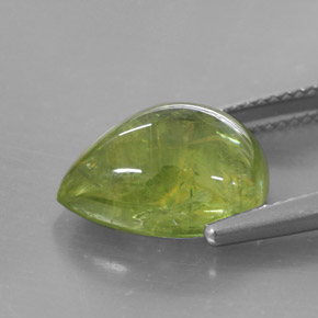 Esfena verde natural de 7,93 ct, transparente, transparente / translúcido