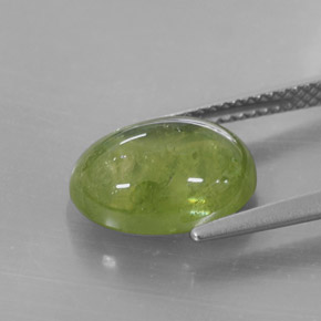 Esfena verde natural de 5,68 ct, transparente, transparente / translúcido