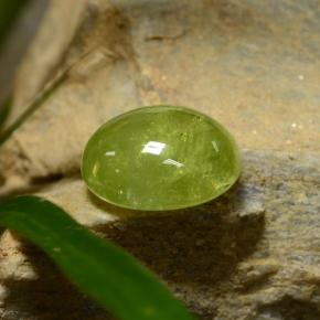 Esfena verde natural de 5,04 ct, corte óvalo, translúcido