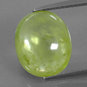 Esfena verde natural de 5,40 ct, transparente, transparente / translúcido
