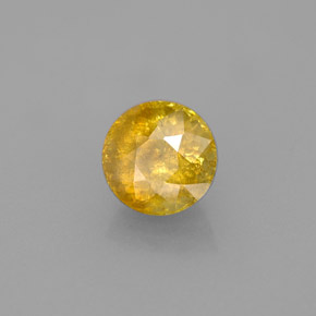 Esfena amarillo natural de 1,73 ct, corte redondo, SI