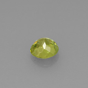 Esfena verde natural de 0,47 ct, corte redondo, VVS-VS