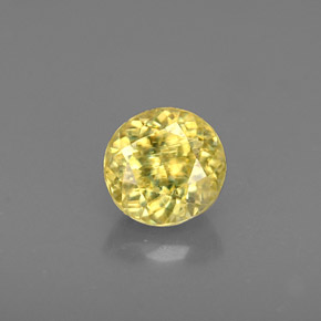Esfena oro natural de 0,45 ct, corte redondo, VVS-VS