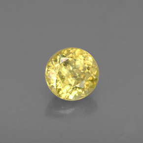 Esfena oro natural de 0,45 ct, corte redondo, VVS-VS
