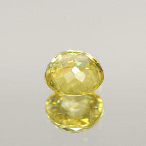 Esfena amarillo natural de 0,36 ct, corte redondo, VVS