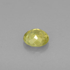 Esfena amarillo natural de 0,40 ct, corte redondo, VVS
