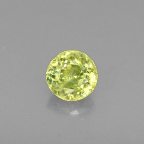 Esfena verde natural de 0,36 ct, corte redondo, VS