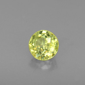 Esfena verde natural de 0,36 ct, corte redondo, VS
