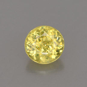 Esfena amarillo natural de 0,78 ct, corte redondo, VS