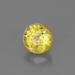 Esfena amarillo natural de 0,73 ct, corte redondo, VVS-VS