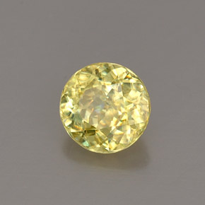 Esfena amarillo natural de 0,72 ct, corte redondo, VS
