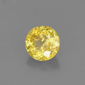 Esfena amarillo natural de 0,81 ct, corte redondo, VS-SI