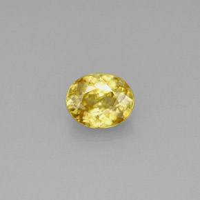 Esfena amarillo natural de 0,75 ct, corte óvalo, VS